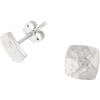 Dower & Hall Sterling Silver Nomad Square Stud Earrings, Silver