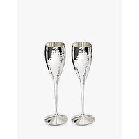 Culinary Concepts Hammered Champagne Flutes, Set Of 2
