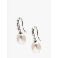 Lido Pearls Cubic Zirconia Fresh Water Pearl Earrings