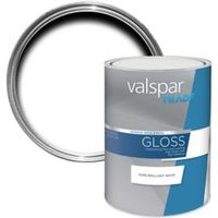 Valspar Trade Interior Pure Brilliant White Gloss Wood & Metal Paint 5L