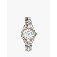 Citizen EW1686-59P Women's Eco-Drive Silhouette Crystal Bracelet Strap Watch, Silver/Gold