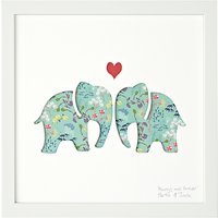 Bertie & Jack 'Always And Forever' Elephants Framed Cut-out, 27.4 X 27.4cm