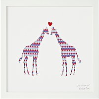 Bertie & Jack 'Love Is In The Air' Giraffe Framed Cut-out, 27.4 X 27.4cm