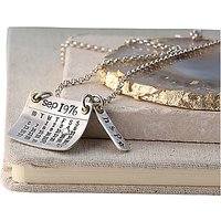 Morgan & French Personalised Mark The Day Calendar Ribbon Necklace