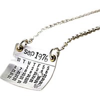 Morgan & French Personalised Mark The Day Calendar Necklace