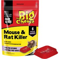 The Big Cheese Mouse And Rat Killer Pasta Bait, 6 Sachets