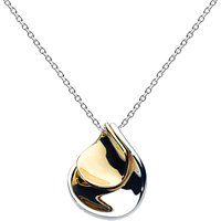 Kit Heath Double Petal Sterling Silver 18ct Gold Plated Pendant