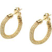 A B Davis Aurium Collection 9ct Gold Cubic Zirconia Hoop Earrings