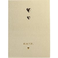 CCA Golden Pockets Personalised Wedding RSVP Reply Cards, Pack Of 60, Gold