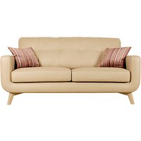 John Lewis Barbican Medium 2 Seater Leather Sofa, Prescott Buckskin