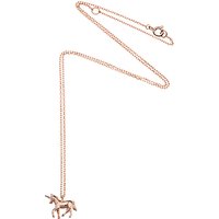 Estella Bartlett Unicorn Pendant Necklace, Rose Gold