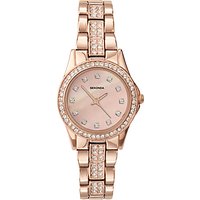 Sekonda 2034.27 Women's Rose Gold Plated Bracelet Strap Watch, Sandblast Rose