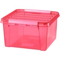 Smartstore By Orthex Colour Plastic Storage Box, Pink (8L)
