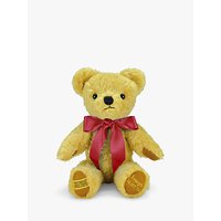 Merrythought Personalised London Curly Gold Teddy Bear With Gold Thread