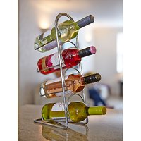 Hahn Pisa Metal Wine Rack, Chrome, 4 Bottle