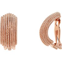 Finesse Textured Clip-On Earrings, Rose Gold
