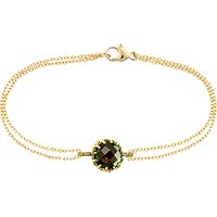 London Road Bloomsbury 9ct Gold Chequer-Cut Garnet Coronation Bracelet, Gold