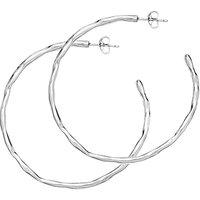 Dower & Hall Sterling Silver Large Waterfall Hoops, Silver