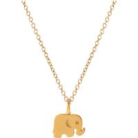 Dogeared Gold Plated Good Luck Elephant Necklace