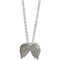 Dogeared Sterling Silver Guardian Angel Wings Reminder Pendant Necklace, Silver