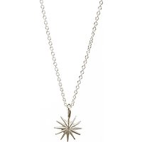 Dogeared Sterling Silver Accomplish Magnificent Things Starburst Reminder Pendant Necklace, Silver
