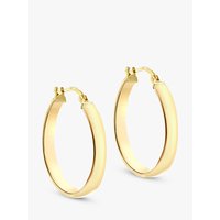 IBB 9ct Yellow Gold Creole Hoop Earrings, Gold
