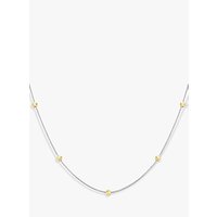 IBB 9ct Gold Two Colour Hexagonal Snake Chain Necklace, Gold