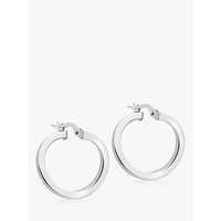IBB 9ct White Gold Creole Earrings, White