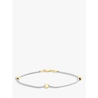IBB 9ct Gold Ball And Snake Chain Bracelet, White Gold/Yellow Gold