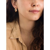 IBB 9ct Yellow Gold Polished Oval Creole Earrings, Gold