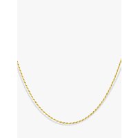 IBB 9ct Gold Diamond Cut Rope Chain, Gold