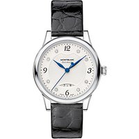 Montblanc 111055 Women's Bohème Date Automatic Alligator Strap Watch, Black/White