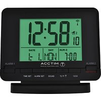 Acctim Radio Controlled Couples Alarm Clock, Black