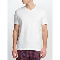 John Lewis Jersey V-Neck Cotton T-Shirt, White
