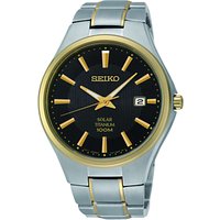 Seiko SNE382P9 Men's Two Tone Titanium Bracelet Strap Watch, Silver/Gold