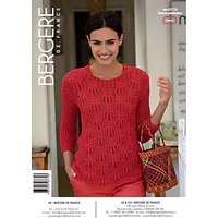 Bergere De France Coton Fifty Women's Sweater Crochet Pattern, 42719