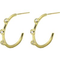 London Road 9ct Gold Diamond Hoop Earrings