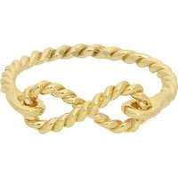 London Road 9ct Gold Twisted Rope Infinity Ring, Gold
