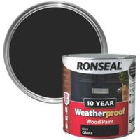 Ronseal Black Gloss Wood Paint 2.5L