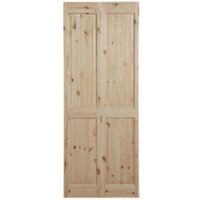 4 Panel Knotty Pine Internal Bi-Fold Door (H)1981mm (W)686mm