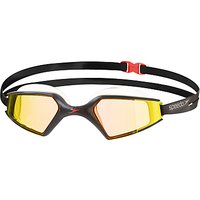 Speedo Aquapulse Max Mirror 2 IQfit Swimming Goggle, Black/Orange