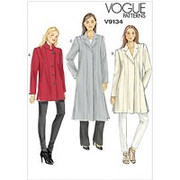 Vogue Women's Smart Coat Sewing Pattern, 9134