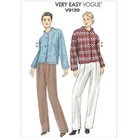 Vogue Women's Very Easy Jacket & Trousers Sewing Pattern, 9139