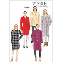 Vogue Women's Basic Design Coat Sewing Pattern, 9137