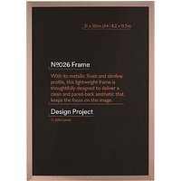 Design Project By John Lewis No.026 Rose Gold Finish Photo Frame, A4 (21 X 30cm/8.2 X 11.7)