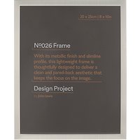 Design Project By John Lewis No.026 Pewter Finish Photo Frame, 8 X 10