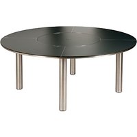 Barlow Tyrie Equinox Round 8 Seater Outdoor Dining Table With Lazy Susan, Slate Grey