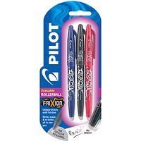 Pilot Frixion Erasable Rollerball Pens, Set Of 3, Assorted