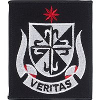 St James' Catholic High School Unisex Blazer Badge, Black/White