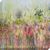 Sue Fenlon - Summer Hedgerow Print On Canvas, 90 X 90cm